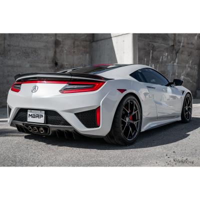 17-22 Acura NSX Armor Pro 2.5 Inch Cat Back Triple Rear Exit T304 Stainless Steel with Carbon Fiber Tips Exhaust System MBRP