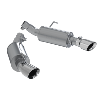Dual Mufflers Axle Back Split Rear T304 Stainless Steel For 05-10 Ford Mustang GT 4.6L MBRP