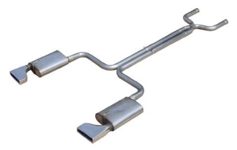 1986-1991 Corvette C4 2.5 Inch Crossmember Back Exhaust Kit With X-pipe 409 Stainless Race Pro Mufflers Pypes Performance Exhaust