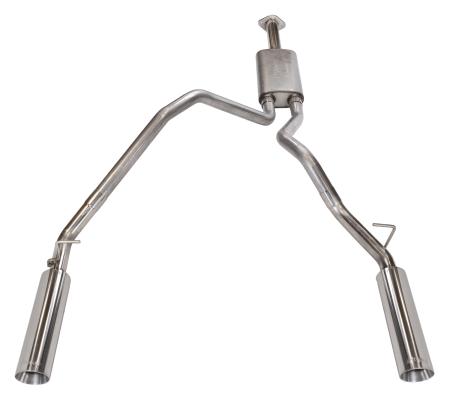 RAM Cat Back Exhaust System Pype Bomb For 19-24 Dodge Ram 1500 Split Rear Dual Exit 3 Inch Intermediate And 2.5 Inch Tail Pipe 4.5 Pype Bomb Tip Muffler Incl Hardware Incl Tip Incl Pypes Exhaust