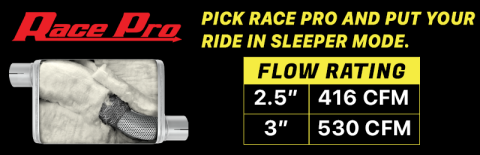 Crossmember Back w/H-Pipe Exhaust System 71-73 Mustang Split Rear Dual Exit 2.5 in Intermediate And Tail Pipe Race Pro Muffler/Hardware Incl Tip Not Incl Pypes Exhaust