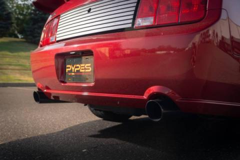 Cat Back Exhaust System 05-10 Mustang GT Split Rear Dual Exit 2.5 in Intermediate And Tail Pipe M80 Muffler/Hardware/4 in Polished Tips Incl Natural Finish 409 Stainless Steel Pypes Exhaust