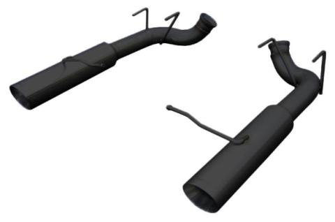 Pype Bomb Series Axle Back Exhaust System 11-14 Mustang V6 Split Rear Dual Exit 4 in Black Tips Hardware Not Incl Black Finish 304 Stainless Steel Pypes Exhaust