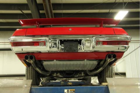 1970-1971 GTO Valance Exit 2.5 Inch Crossmember Back Exhaust System With X-Pipe 409 Stainless With Violator Mufflers Pypes Performance Exhaust