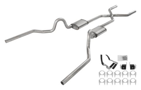 1968-72 Olds 442 Crossmember-Back Valance Exit Xpipe Race Pro Muffler SGA18R