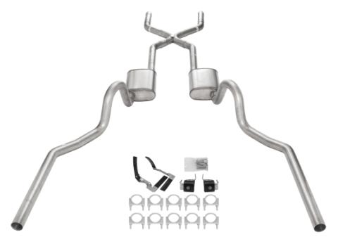 1968-72 Olds 442 Crossmember-Back Valance Exit Xpipe Turbo Pro Muffler SGA18T