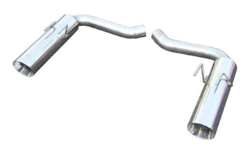 Pype Bomb Series Axle Back Exhaust System 10-14 Camaro V8 Split Rear Dual Exit Hardware/4.5 in Polished Tips Incl Polished 409 Stainless Steel Pypes Exhaust