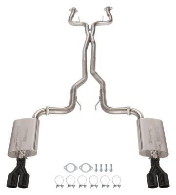 2008-2009 G8 Cat Back Violator Exhaust System With Black Quad Tips 304/409 Stainless SGG63V