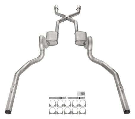 1978-88 3 Inch GM G-Body Non SS Crossmember Back w/ Xpipe Street Pro Muffler Exhaust System SGG913SE