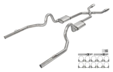 1978-88 3 Inch GM G-Body Non SS Crossmember Back w/ Xpipe Violator Muffler Exhaust System SGG913VE