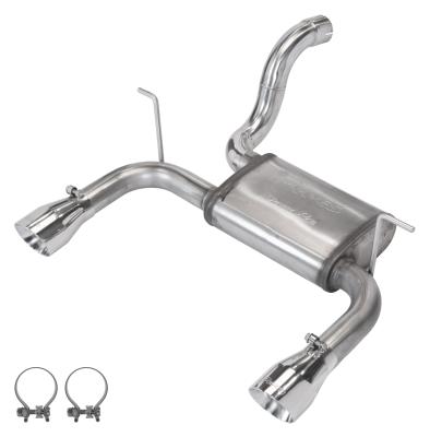 Axle-Back Exhaust System 18-24 Jeep Jl Dual Exit 2.5 Inch Intermediate And Tailpipe Street Pro Muffler Hardware Incl 4 Inch Dual Tips Included Stainless Steel Pypes Exhaust