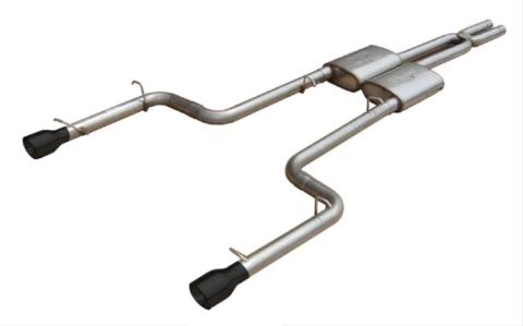 Cat Back Exhaust System Split Rear Dual Exit 06-10 Charger V6 2.5 in Intermediate And Tail Pipe Violator Muffler/Hardware/4 in Black Tips Incl Natural Finish 409 Stainless Steel Pypes Exhaust