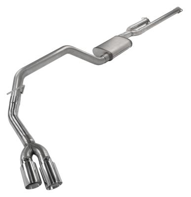 Cat-Back Exhaust System 14-21 Split Side Dual Exit 2.5 in Intermediate And 3 in Tail Pipe Violator Mufflers/Hardware Incl Tip Incl Pypes Exhaust