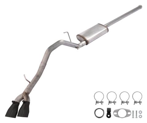 2005-15 Tacoma Cat-Back Exhaust With Street Pro Muffler &amp; Black Tips STT20SB