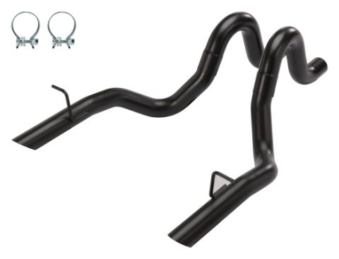1986-1993 Mustang Black 3 Inch Tailpipe Exhaust Kit 304 Stainless Steel Pypes Performance Exhaust
