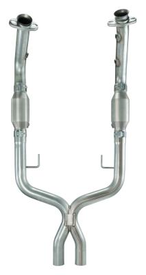 2005-2010 Mustang X-Pipe Exhaust Kit High Flow Catalytic Converters EPA Compliant 409 Stainless Steel Pypes Performance Exhaust