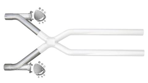 Xchange Dump Legs Front Intermediate Pipe 3 in Hardware Incl Natural 409 Stainless Steel Pypes Exhaust