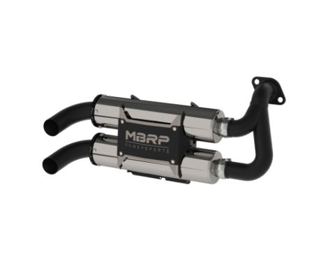Stacked Dual Slip On Exhaust Pipe For 16-23 Polaris RZR S 1000 General 1000 Performance Series MBRP