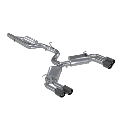 Audi 3 Inch Cat back Carbon Fiber Tips Armor Pro Series For 15-20 Audi S3 MBRP