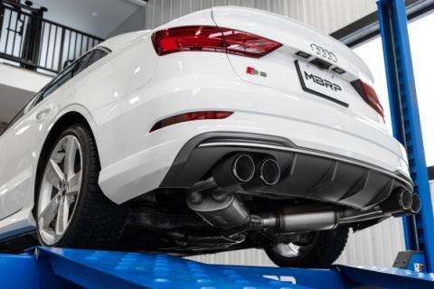 Audi 3 Inch Cat back Carbon Fiber Tips Armor Pro Series For 15-20 Audi S3 MBRP