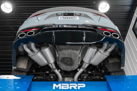 Kia 2.5 Inch Cat Back Exhaust System Dual Rear Exit For 18-21 Kia Stinger 3.3L RWD/AWD Armor Lite MBRP