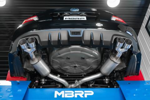 Armor Pro Subaru 3 Inch Cat Back Exhaust System Dual Split Rear-Quad Carbon Fiber Tips For 11-21 Subaru Impreza WRX MBRP