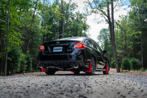 Armor Pro Subaru 3 Inch Cat Back Exhaust System Dual Split Rear-Quad Carbon Fiber Tips For 11-21 Subaru Impreza WRX MBRP