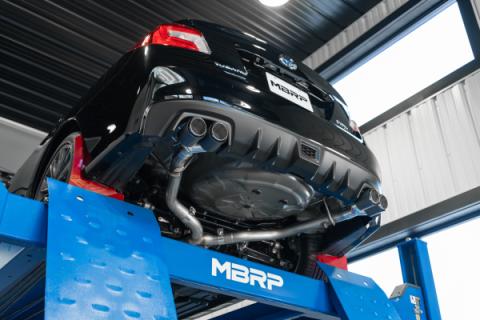 Subaru 3 Inch Cat Back Exhaust System Dual Split Rear-Quad Tips For 11-21 Subaru Impreza WRX Armor Pro MBRP