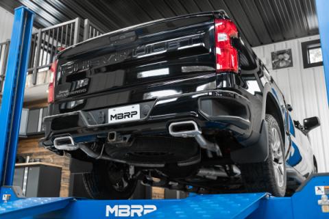 2.5 Inch Cat Back Exhaust System For 19-Up Silverado/Sierra 1500 5.3L and 2022 Silverado LTD/ Sierra Limited 5.3L Dual Rear 304 Stainless Steel MBRP