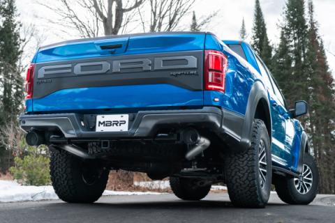 3 Inch Exhaust Resonator Back Dual Rear Exit T409 Stainless Steel For 17-20 Ford F-150 Raptor 3.5L EcoBoost MBRP