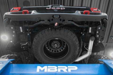 21-23 Jeep Gladiator Armor Plus Series T409 Stainless Steel 3 Inch Filter Back Rear Turn Down Exhaust System MBRP