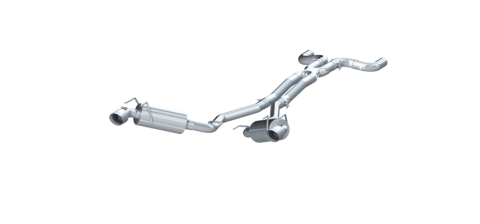 Dual Cat Back Exhaust System Round Tips T409 Stainless Steel For 10-15 Chevrolet Camaro, V6 3.6L MBRP