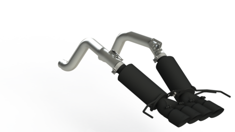 Corvette 3 Inch Axle Back Dual Rear With Quad Tips Armor BLK Series For 14-19 Chevrolet Corvette MBRP