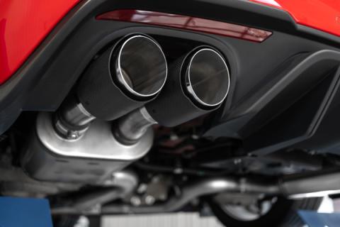 MBRP 3 Inch Cat-Back Active Exhaust With Carbon Fiber Tips Armor Pro Series For 18-23 Ford Mustang GT 5.0L MBRP