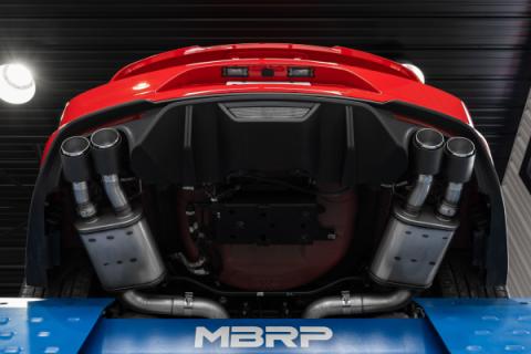 MBRP 3 Inch Cat-Back Active Exhaust With Carbon Fiber Tips Armor Pro Series For 18-23 Ford Mustang GT 5.0L MBRP