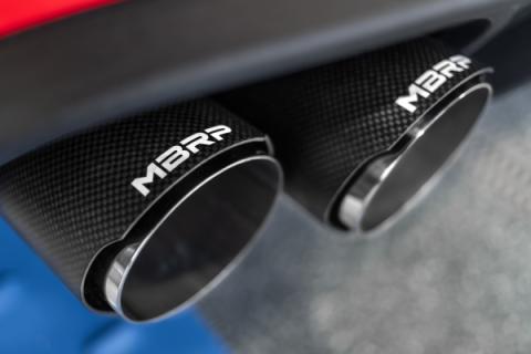 MBRP 3 Inch Cat-Back Active Exhaust With Carbon Fiber Tips Armor Pro Series For 18-23 Ford Mustang GT 5.0L MBRP