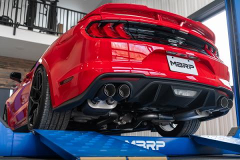 MBRP 3 Inch Cat-Back Active Exhaust With Carbon Fiber Tips Armor Pro Series For 18-23 Ford Mustang GT 5.0L MBRP
