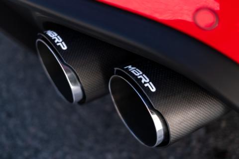 MBRP 3 Inch Cat-Back Active Exhaust With Carbon Fiber Tips Armor Pro Series For 18-23 Ford Mustang GT 5.0L MBRP