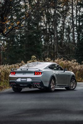 24-Up Ford Mustang GT 5.0L Armor Pro T304 Stainless Steel 3 Inch Cat-Back Dual Split Rear with Quad Carbon Fiber Tips Street Profile MBRP