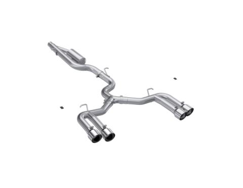 2022-Up Audi S3 Armor Pro 3 Inch Cat-Back Exhaust System with Quad Mirror Polished Tips, Valve Delete MBRP