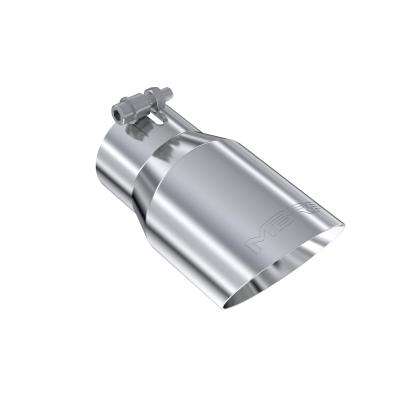 Exhaust Tip 4 Inch O.D. Dual Wall Angled Rolled End Fits Aluminized Steel 3 Inch Systems MBRP