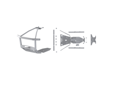 2024-Up Can-Am Maverick R, Steel Front Race Bumper, Builders Kit MBRP