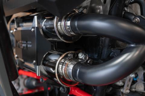 Stacked Dual Slip On Exhaust Pipe For 20-Up Polaris RZR Pro XP Turbo Performance Series MBRP