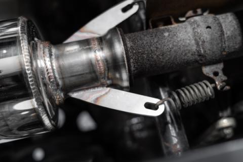 4.0 Inch Slip-on Muffler Assembly 2010 Polaris Ranger 500EFI and 10-17 Polaris Ranger 800 MBRP