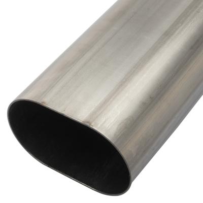 3 Inch Oval 4-Foot Straight Exhaust Tube 304 Stainless Steel Low-Profile Ground Clearance Pypes Performance Exhaust