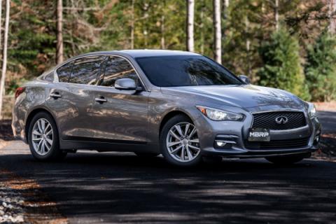2016-2024 Infiniti Q50 3.0L 3 Inch Cat-Back Dual Split Rear Exit Tour Version T304 Stainless Steel MBRP