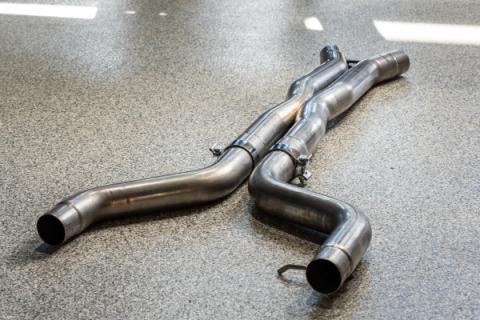 2021-Up BMW M4 G82/ M3 G80 3.0L Coupe and Sedan T304 Stainless Steel 3 Inch Resonator Bypass X-Pipe MBRP