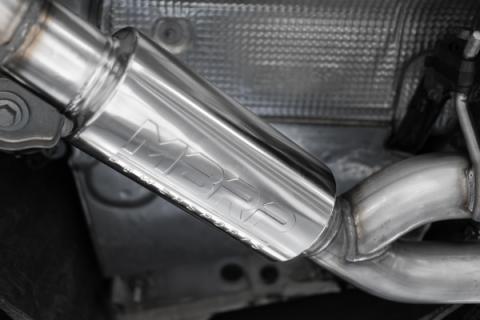 T304 Stainless Steel 2.5 Inch Resonator Back Dual Rear Quad Carbon Fiber Tips 18-Up Audi S5 Coupe/S4 Sedan MBRP