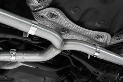 2022-Up Volkswagen Jetta GLI 2.0 TSI T304 Stainless Steel 3 Inch Cat-Back 2.5 Inch Dual Split Rear with Carbon Fiber Tips Street Profile MBRP