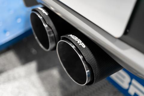 2019-2021 Hyundai Veloster Armor Pro 3 Inch Cat Back Dual Split Center Rear Exit T304 Stainless Steel with Carbon Fiber Tips MBRP